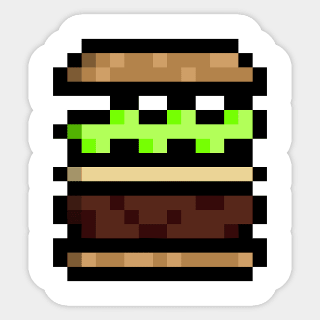 Burger Pixel Sticker by JeanPixel